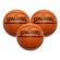 Kit 3 Bolas de Basquete Spalding Streetball MARROM