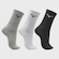Meia Cano Médio Mizuno Prime Tam. 33 a 38 com 3 Pares Unissex CINZA
