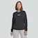 Blusão de Moletom Feminino adidas sem Capuz Logo Linear Feminino PRETO