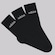 Meia Cano Alto adidas Linear - 3 Pares - Unissex PRETO
