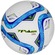 Bola de Futebol de Campo Semi Profissional 32 Gomos Poker Apex BRANCO/AZUL CLA