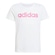 Camiseta Infantil adidas Logo Linear BRANCO/ROSA