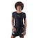 Rashguard Manga Curta Compressão Pretorian Feminino PRETO/PRETO