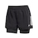 Short Feminino adidas Own The Run 2 em 1 PRETO/BRANCO