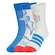 Meia Infantil Adidas Adiraptor - 3 pares AZUL CLA/BRANCO
