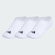 Meia Unissex Adidas Finas e Leves Sportswear Malha Elástica No-Show - 3 Pares BRANCO/PRETO