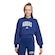 Blusão de Moletom com Gola Redonda Infantil Adidas Essentials Sazonais Tipografia Universitário AZUL CLA/BRANCO