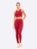 Calça Legging Feminina Manly com Frisos VERMELHO