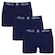 Kit 3 Cuecas Boxer Polo Wear Basic Infantil AZUL