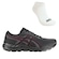 Tênis Feminino Asics Ugoki + 1 Par de Meia PRETO/ROSA ESC