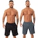 Kit 2 Bermudas Helanca Esportiva Fristyle Com Bolso Masculina PRETO