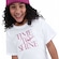 Camiseta Nike Sportswear Shine Infantil BRANCO/ROSA