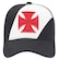 Boné Adulto Supercap do Vasco Cruz de Malta PRETO/BRANCO