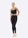 Calça Legging Metalic Feminina Manly Recortes PRETO