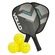 Kit 2 Raquetes e 4 Bolas Pickleball Vollo Lazer PRETO