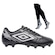 Chuteira de Campo Adulto Umbro Brave + 1 Meião PRETO/BRANCO
