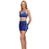 Bermuda Feminina Alto Giro Elástico AZUL ESC/AZUL CLA