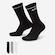 Meia Cano Alto Nike Everyday Cushioned - 3 Pares - Unissex PRETO/BRANCO