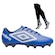 Chuteira de Campo Umbro X-Diamond + 1 Meião Adulto AZUL/BRANCO