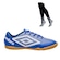 Chuteira Futsal Umbro X-Diamond + 1 Meião Adulto AZUL/BRANCO