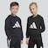 Blusão de Moletom Infantil adidas sem Capuz Essentilas Big Logo PRETO
