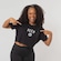 Cropped do Corinthians FutFanatics Timão Feminino PRETO