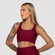 Top Fitness Bojo Alças Cruzadas Compressão Feminino VINHO