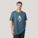 Camiseta Regular MCD Skull Linhas Masculina AZUL