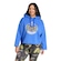 Blusão de Moletom com Capuz Feminino adidas x FARM Plus Size PETROLEO