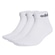 Meia Unissex adidas Cano Médio Linear - 3 Pares BRANCO