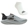 Tênis Masculino Olympikus Zex 2 + 1 Par de Meia BRANCO/PRETO