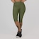 Calça Corsário Cintura Alta Recortes Bolso - Feminina VERDE