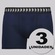 Kit de 3 Cuecas Boxer Kappa Levinne Masculinas AZUL ESCURO