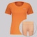 Conjunto Camiseta e Calça Legging com Bolso Rainha Feminino LARANJA