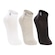 Meia Cano Curto Lupo com 3 Pares Unissex PRETO/BRANCO/CINZA