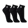 Meia Cano Curto Lupo com 3 Pares Unissex PRETO