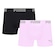 Kit 2 Cuecas Puma Boxer Sem Costura Masculina PRETO/ROSA