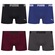 Kit 4 Cuecas Puma Boxer Sem Costura Masculina PRETO/CINZA