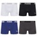 Kit 4 Cuecas Puma Boxer Sem Costura Masculina BRANCO/AZUL