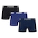 Kit 3 Cuecas Puma Boxer Sem Costura Masculina AZUL ESC/PRETO