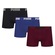 Kit 3 Cuecas Puma Boxer Sem Costura Masculina AZUL/PRETO