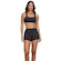 Short Feminino Alto Giro Sobreposto Cós Elástico PRETO/BRANCO