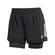 Short Feminino adidas Own The Run 2 em 1 PRETO/BRANCO