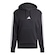 Blusão de Moletom Masculino com Capuz adidas 3 Stripes PRETO/BRANCO