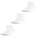 Meia Cano Médio adidas Quarter - 3 pares - Unissex BRANCO