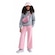 Calça Nike Sportswear Club Fleece Infantil ROSA