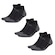 Meia Cano Baixo adidas Essentials Invisível - 3 pares - Unissex PRETO
