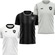 Kit de Camisas Botafogo Bens + Romper + Ser Braziline Masculina - 3 Unidades BRANCO/PRETO