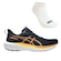 Kit Masculino Tênis ASICS GT-1000 14 E Meia AZUL ESC/LARANJA