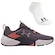 Kit Feminino Tênis Under Armour Tribase Reps 2 Se E Meia CINZA ESC/LARANJA